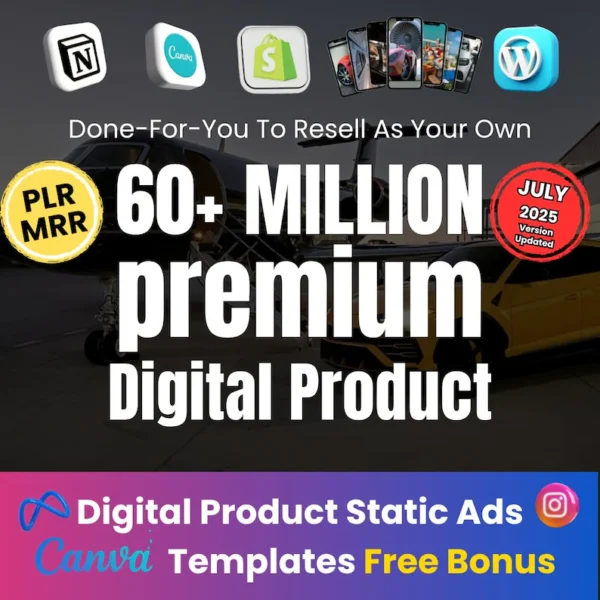 60+ Million Digital Products Mega Bundle with PLR & MRR Rights for Passive Income