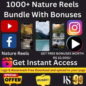 1000+ Viral Nature Reels Bundle with Bonuses – No Watermark, Instant Download