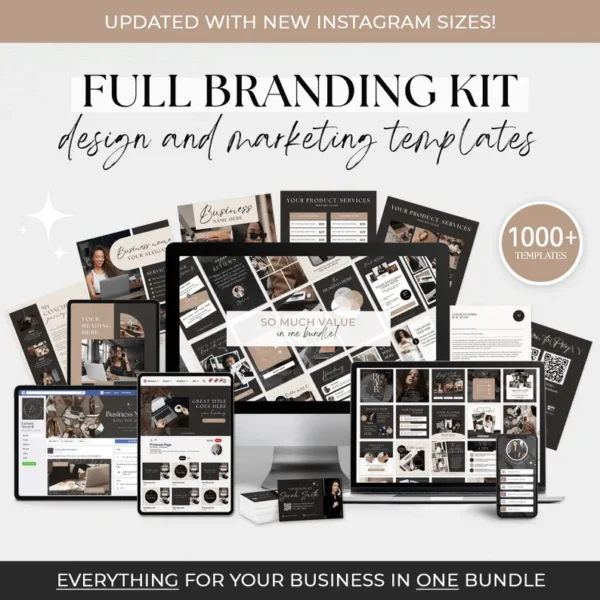 1000+ Canva Branding Templates Bundle for Small Business Marketing & Social Media