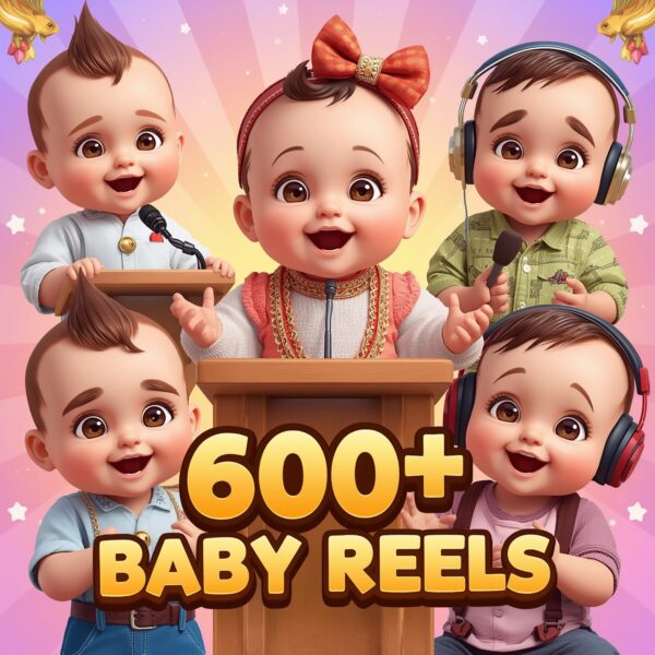 600 AI Cute Baby Reels for Viral Social Media Content