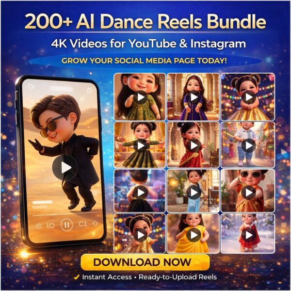 200+ AI Dance Reels Bundle for Instagram & YouTube Shorts