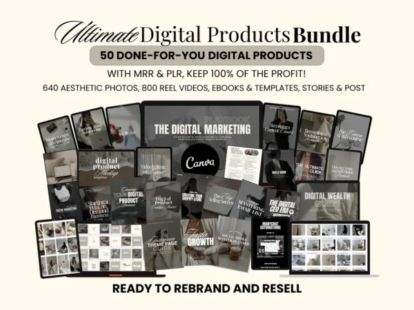 Ultimate PLR MRR Digital Products Bundle for Passive Income