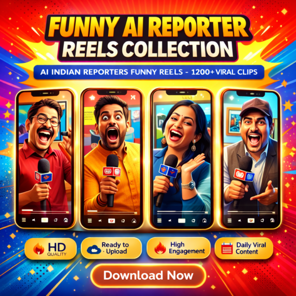 AI Funny Reporter Reels Bundle – 1200+ Viral Short Clips