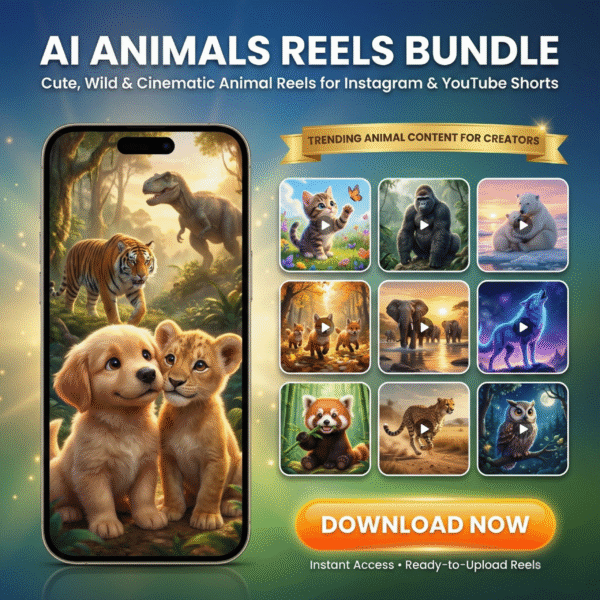 AI Cat Reels Bundle for Instagram & YouTube Shorts Creators
