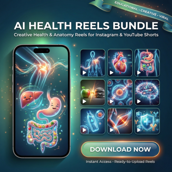 AI Health Reels Bundle for Instagram & YouTube Shorts