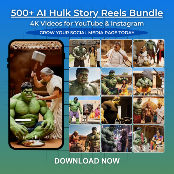 500+ AI Superhero Story Reels Bundle for Instagram & YouTube Shorts