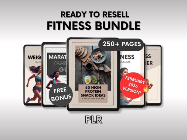 DFY Fitness Bundle with PLR MRR – Resell Fitness Planners & Guides