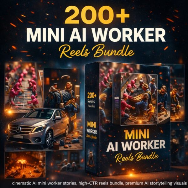 200+ AI Mini Worker Reels Bundle for Viral Shorts Content