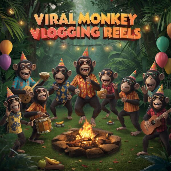 600+ Viral Monkey Vlogging Reels Pack for Social Media Creators